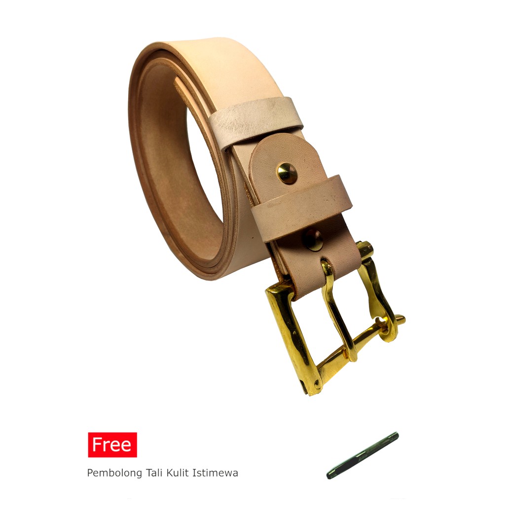 Ikat Pinggang Sabuk Kulit Nabati Vegtan Leather Belt BV110