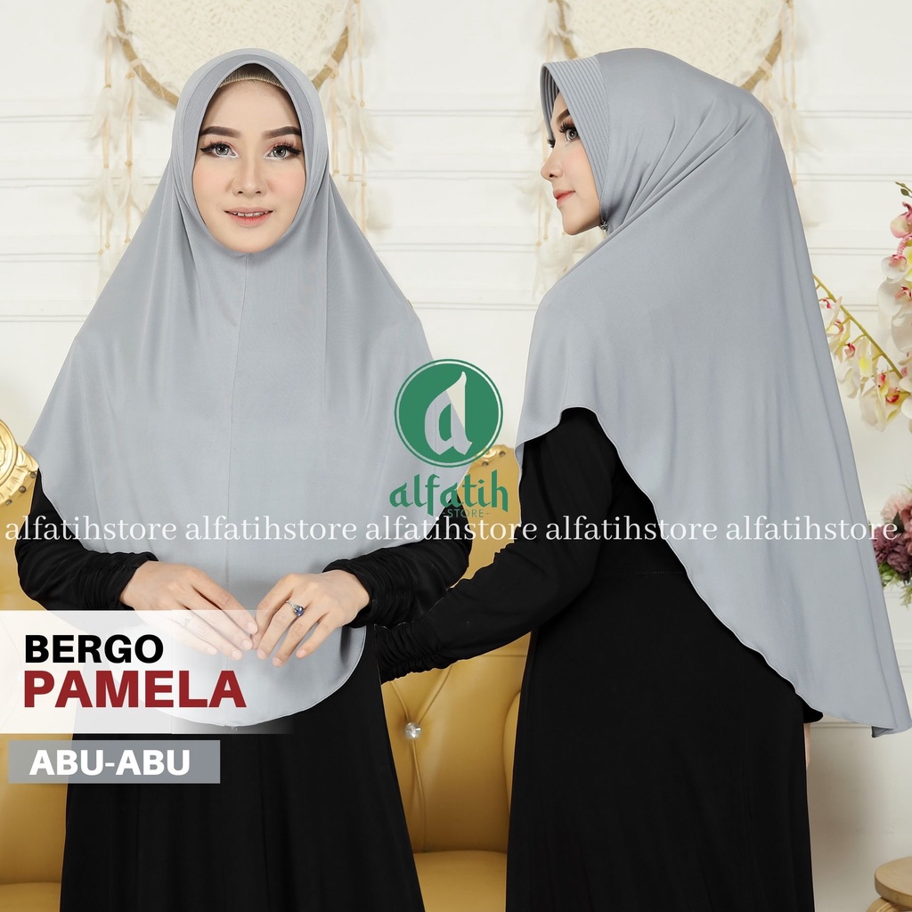 ALFATIH STORE /Jilbab bergo Pamela / hijab instan / Jilbab Instan Terlaris / Jilbab best seller