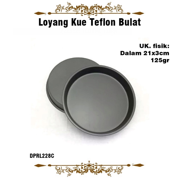 Loyang Kue Teflon/ Loyang Anti Lengket/Loyang Bulat 22x3cm