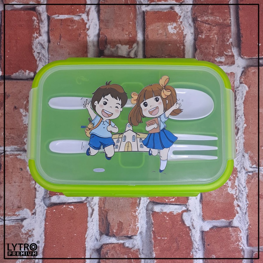 Custom Print Calista Iwaki Lunch Box/Tempat Makan Anak/Kotak Bento/Kotak Nasi/Kado Ulang Tahun