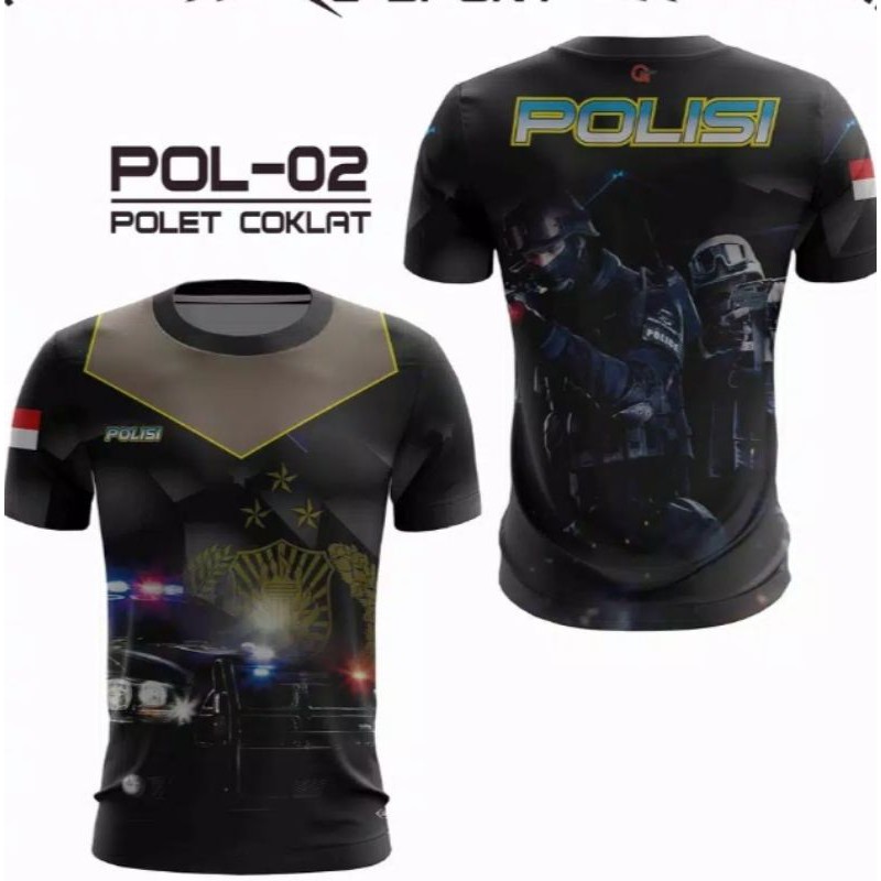 KAOS JERSEY POLISI POLET COKLAT