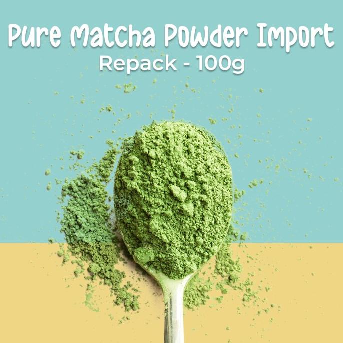 

[COD] Pure Matcha Powder Import Bubuk Green Tea Murni Repack 100g [COD]