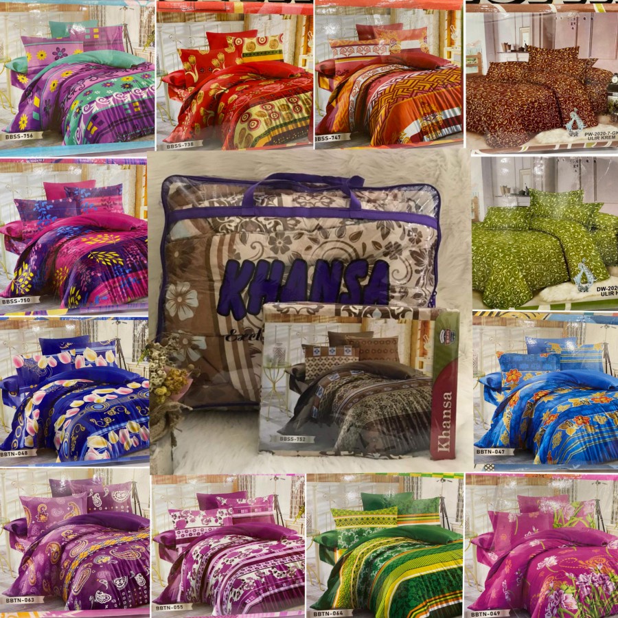 Bedcover Set Khansa  ukuran180 x 200