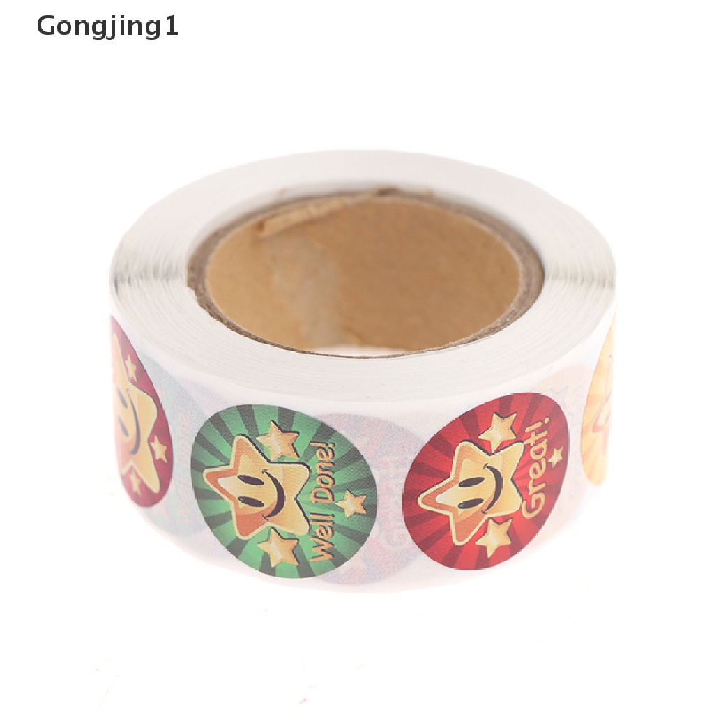 Gongjing1 500pcs Stiker Label Bentuk Bintang Untuk Hadiah Anak