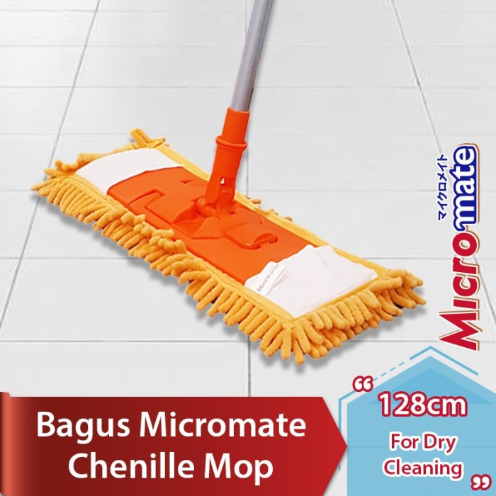 ALAT PEL LANTAI TONGKAT SAPU KAIN MICROFIBER BAGUS CHENILLE MOP W-22306