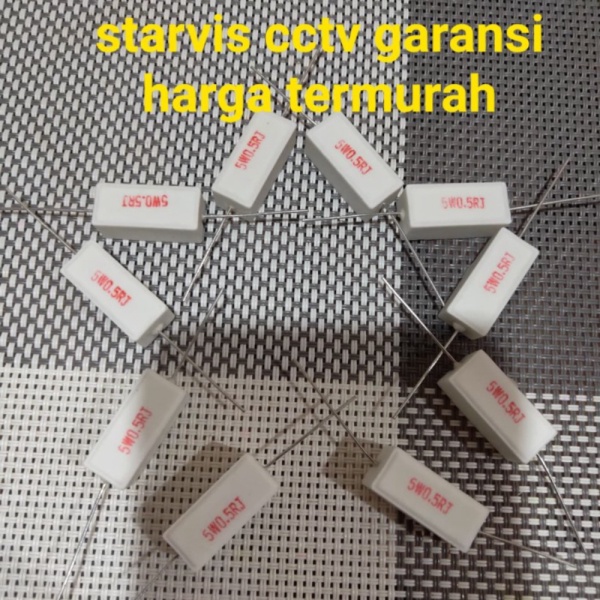 Dijual resistor 5watt 0.5 ohm  resistor 5 watt 0.5 STARVIS