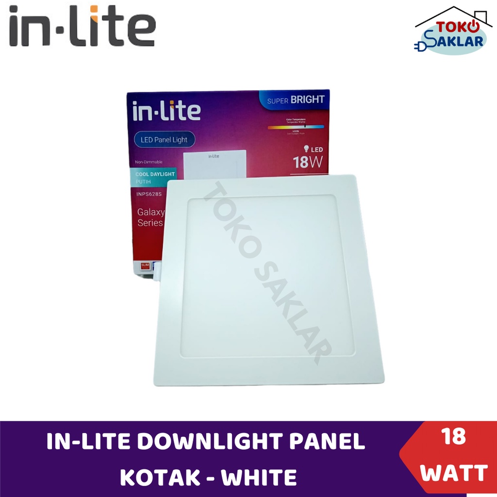 INLITE Downlight Led Panel 18 Watt KOTAK 18w (BERGARANSI 1 TAHUN)