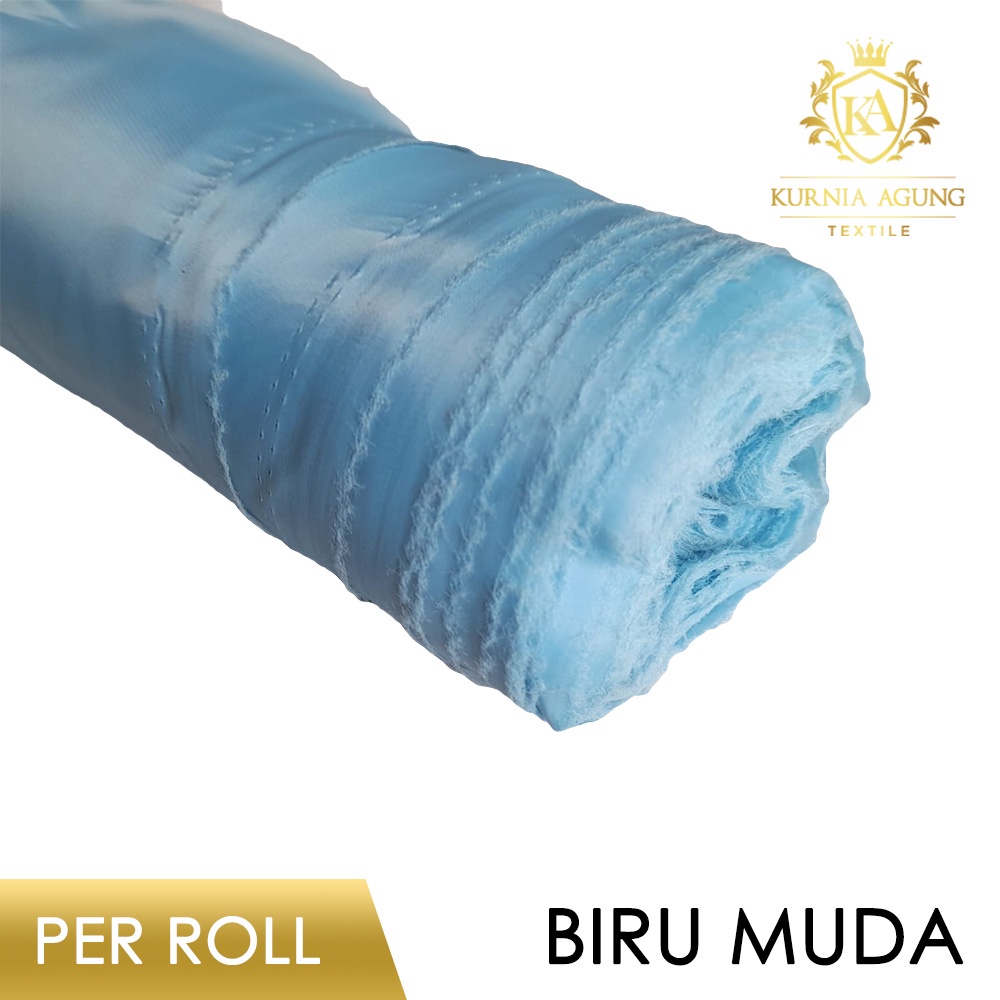 Kain Satin Organza Polos Premium Silk Kaca Per ROLL Lebar 150cm Bahan Bagus Murah