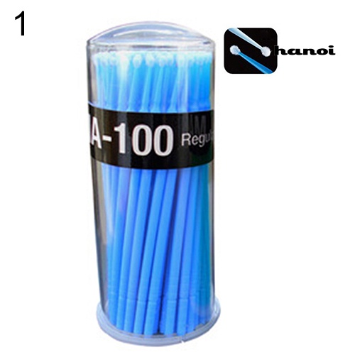 HQTM_100 Pcs Small Disposable Eyelash Extension Micro Brush Applicators Mascara