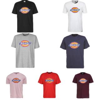 Kaos Baju  T Shirt Pria Dickies  Horseshoe Hitam Putih 