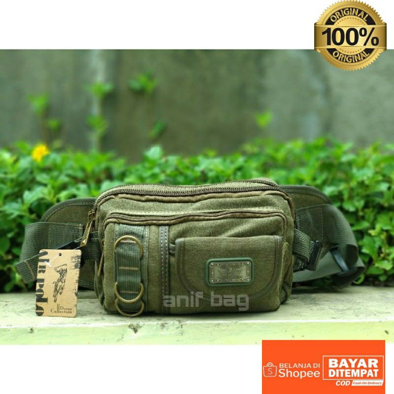 TAS PINGGANG AIR POLO KANVAS TAS PINGGANG PRIA CANFAS TAS POLO BAHAN CANFAS