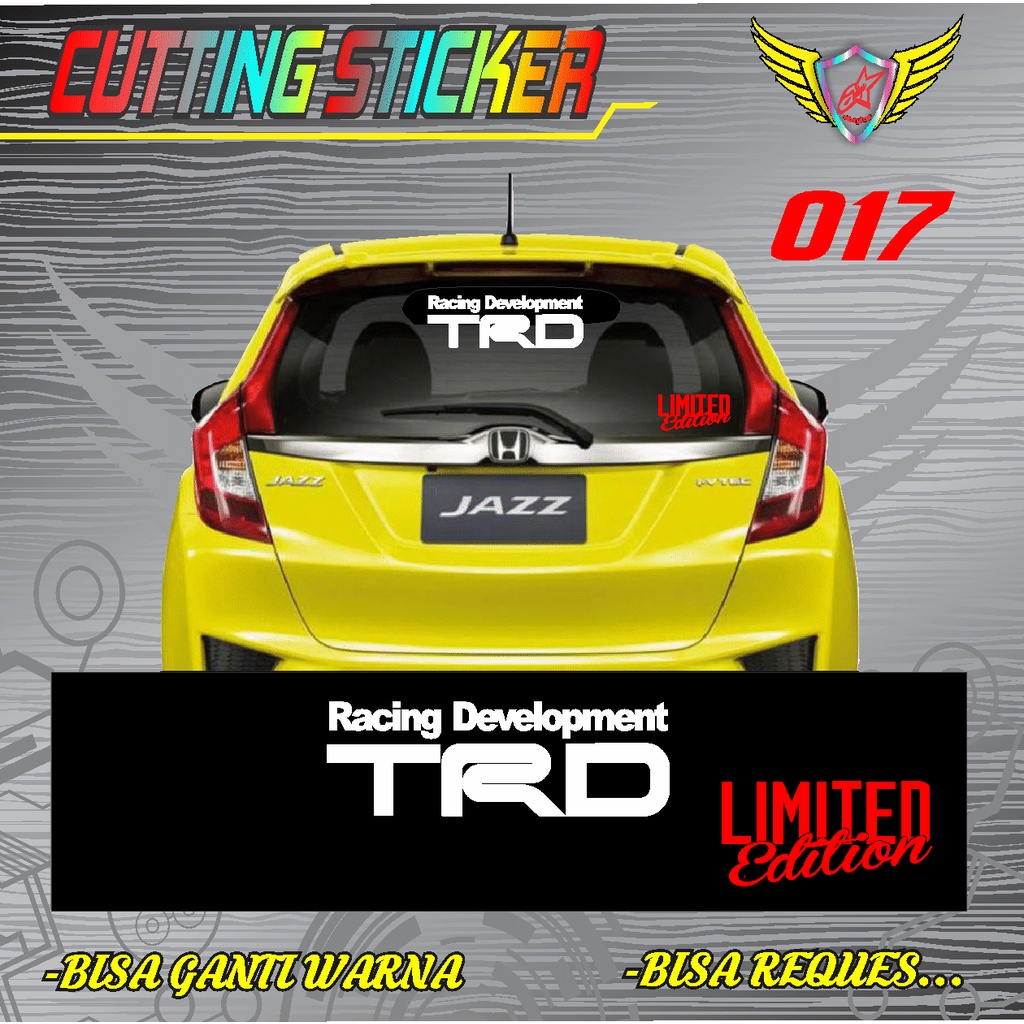 #STICKER MOBIL# #STICKER KEREN# #STICKER TERLARIS# STICKER "TRD" KACA BELAKANG -017