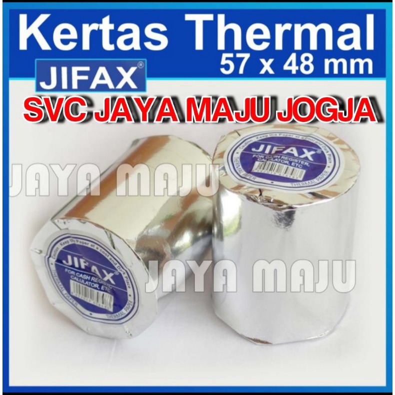 

57 X 48 JIFAX KERTAS THERMAL DIRECT THERMAL TANPA RIBBON || 57X48 57 MM X 48 MM THERMAL ROLL MINI PRINTER THERMAL MESIN KASIR KERTAS STRUK EDC ATM ANTRIAN PELAYANAN KARCIS PARKIR STRUK KASIR APOTEK CAFE RESTO TOKO PULSA TOKEN LISTRIK SEMBAKO