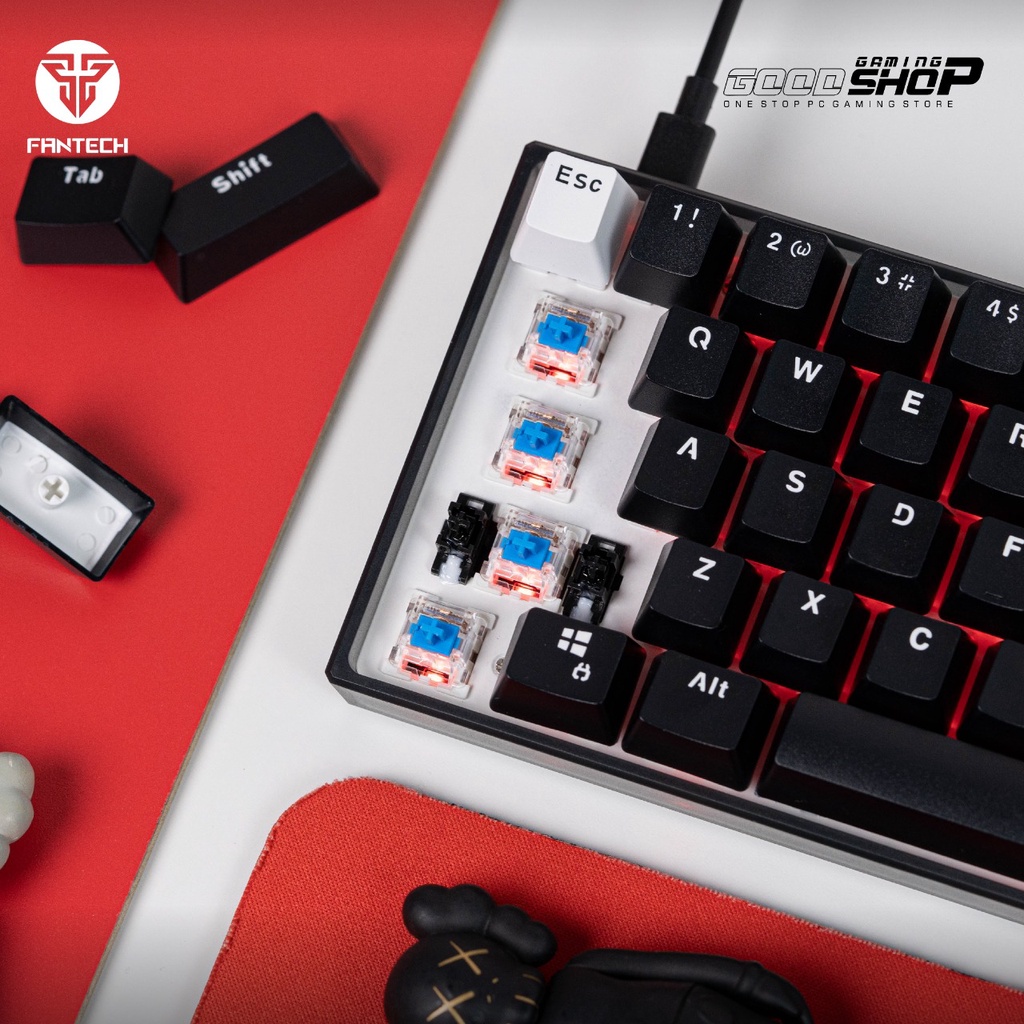 Fantech MAXFIT61 FROST Wired Hotswap Keyboard Gaming Mechanical RGB