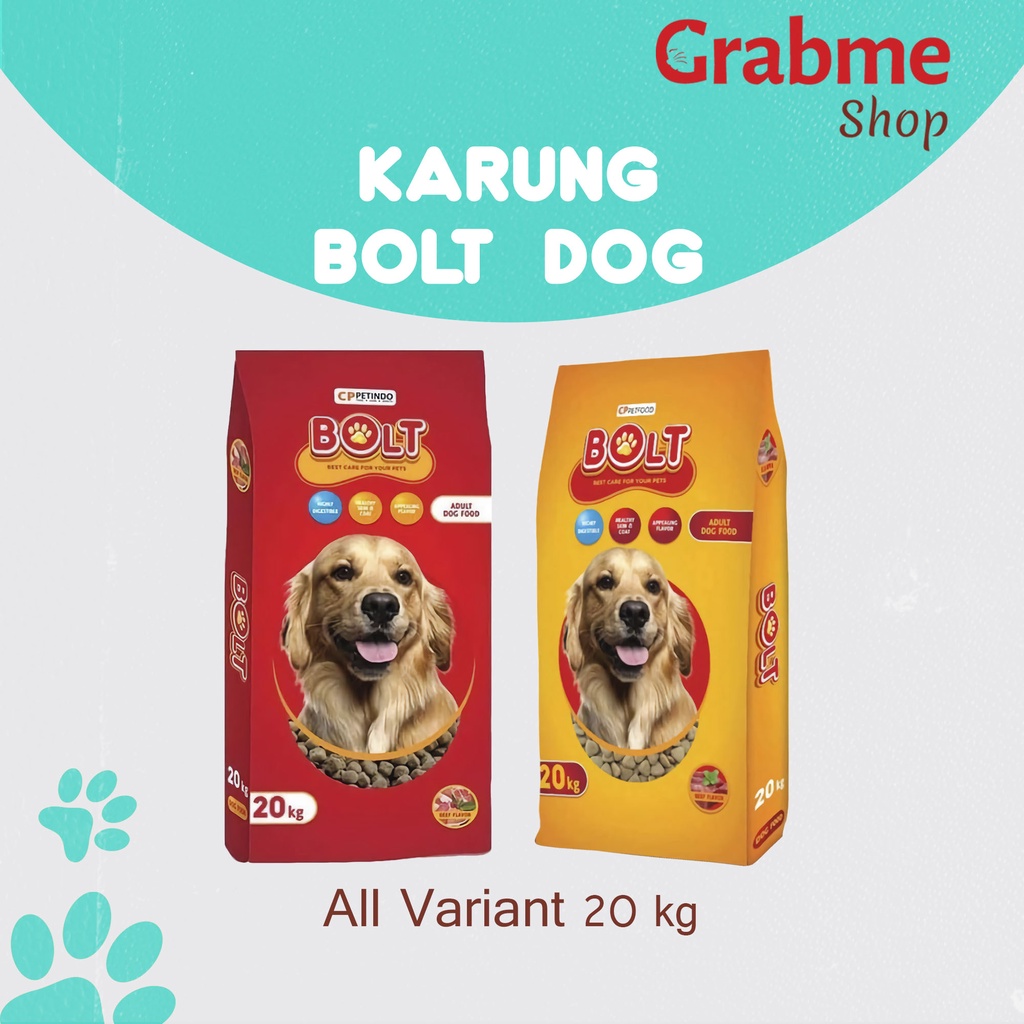 Makanan Anjing kering Bolt DOG All Variant 20 kg ( GRAB GOSEND )