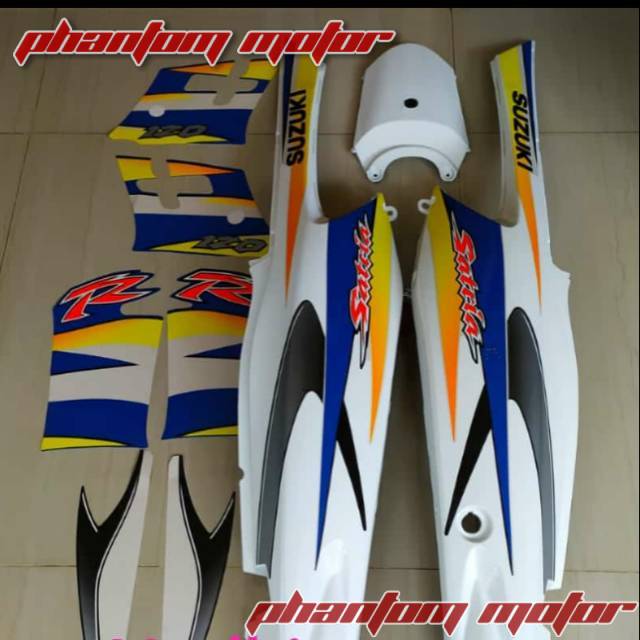 Cover body belakang satria hiu satria 2tak LSCM putih