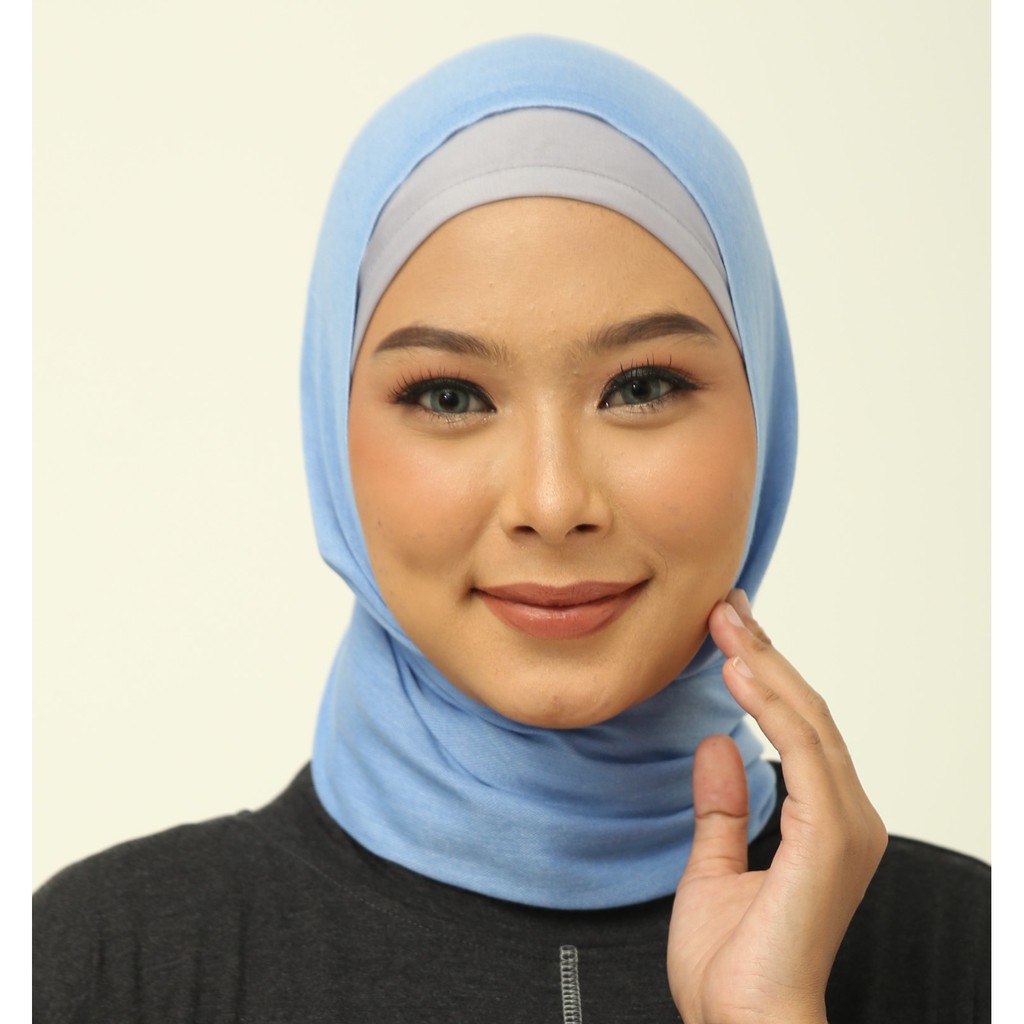 Dauky Hijab Selendang Pashmina Audie  Agnella Polycotton-F audie Biru Muda