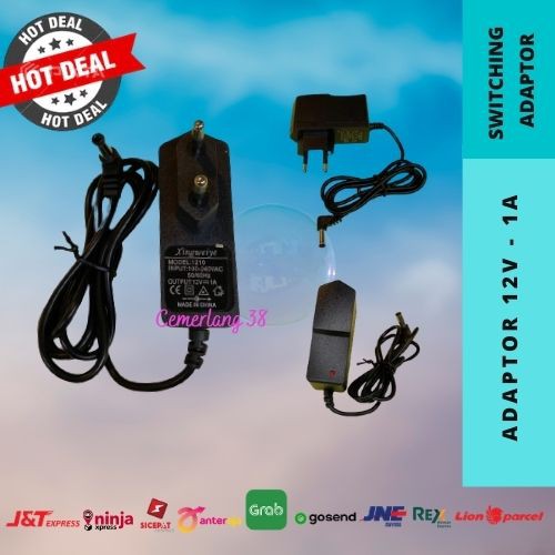 12 V 1 A 12W I Charger Adaptor Colokan Cherger Kamera CCTV 1000 mA 12V