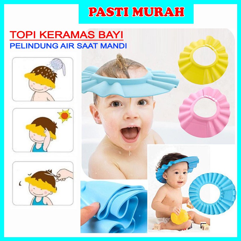 TOPI KERAMAS ANAK ANTI PERIH DI MATA BAHAN ELASTIS-2