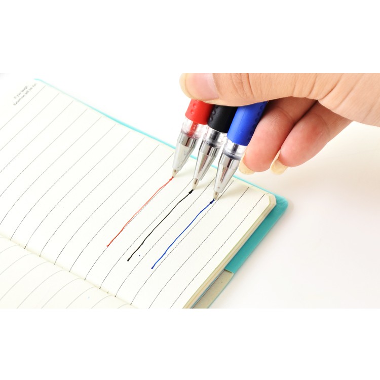 

Ballpoint Pen Pena Bolpen Gel 0.5mm Set 3pcs Hitam Biru Merah 739