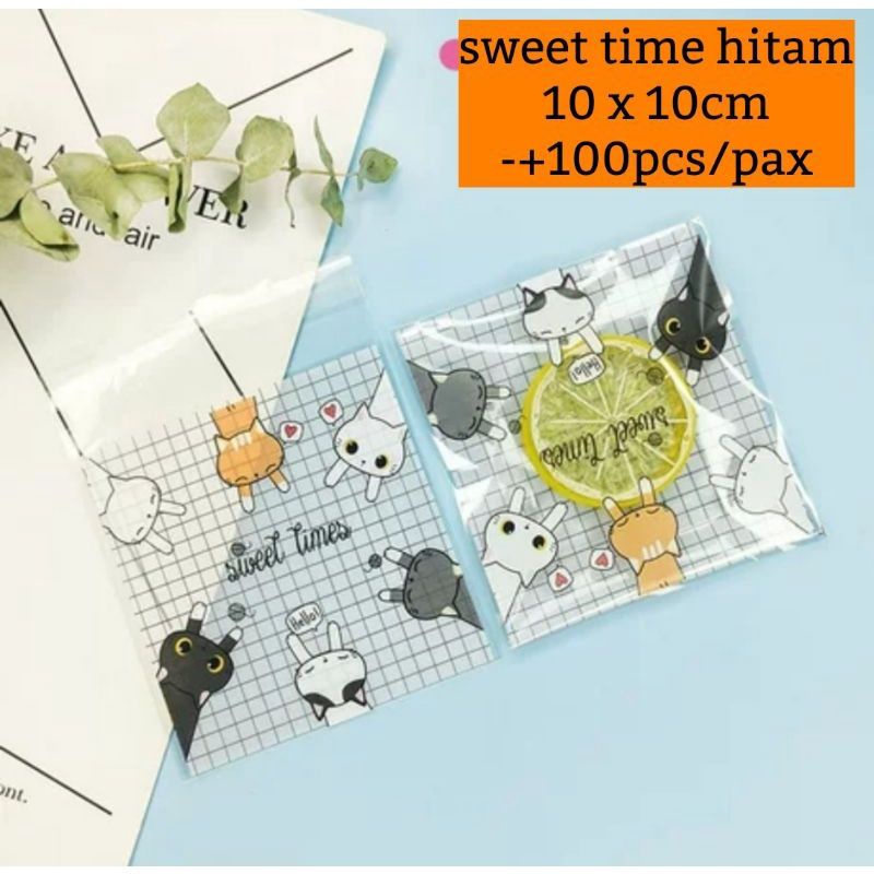 plastik cookies lucu 10x10 100pcs plastik cookies kekinian