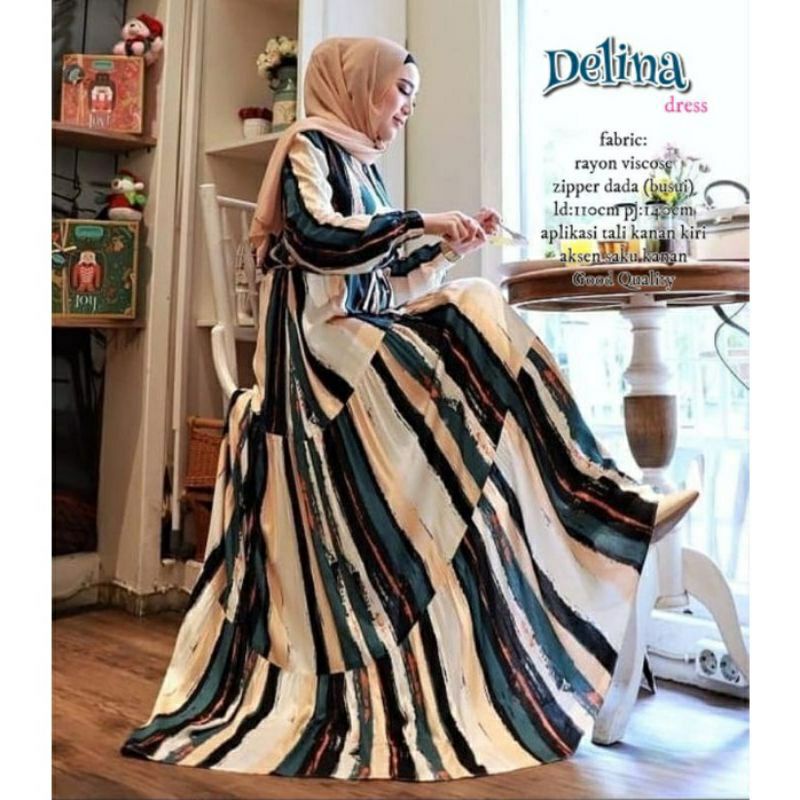 Gamis Rayon Viscose Payung Busui Panjang LD 100cm - 120cm