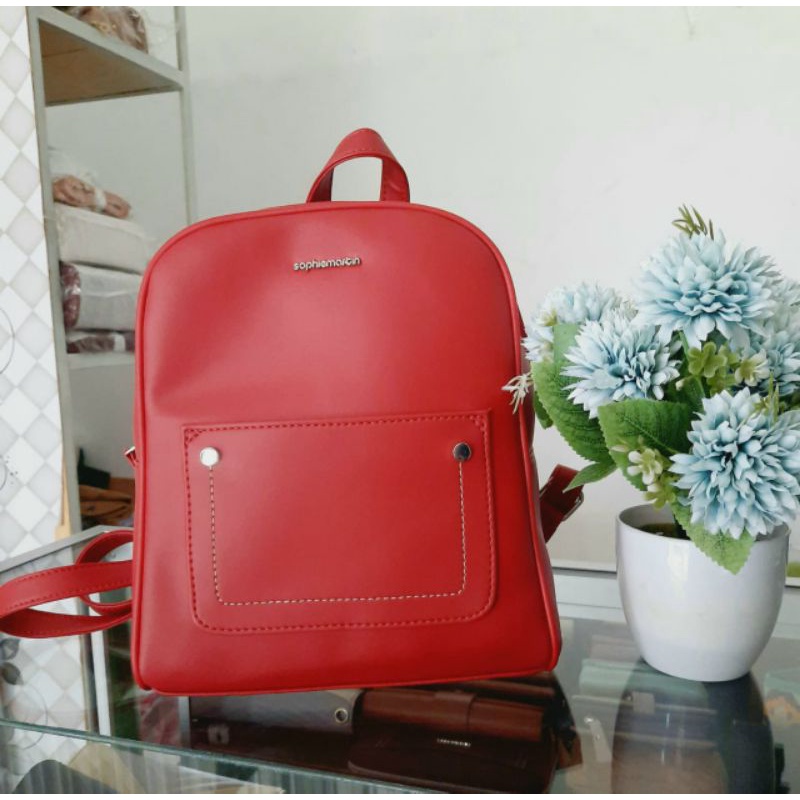 Tas Ransel Shopie Martin Paris Merah