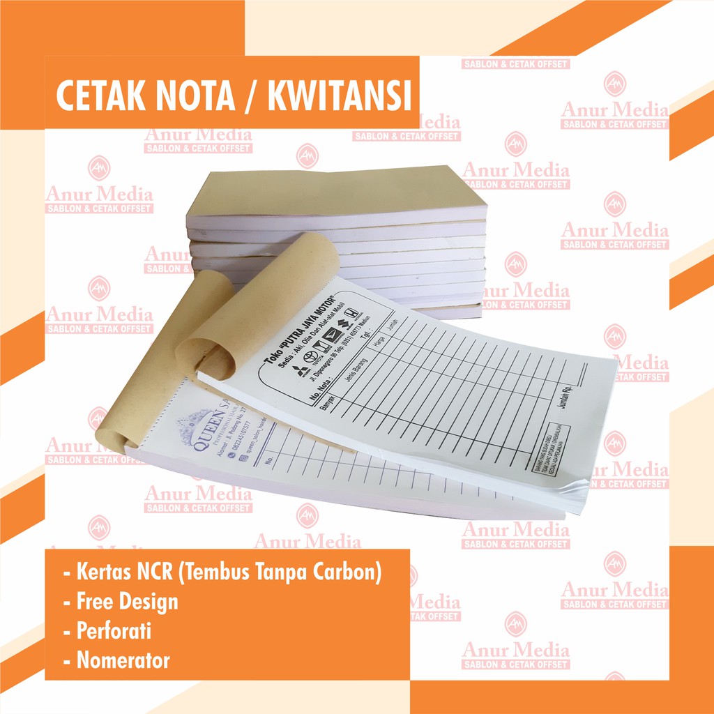 

NOTA/KWITANSI CUSTOM ECER