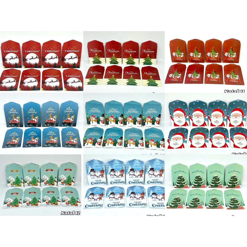 

Amplop / Angpao Hari Raya Natal / Christmas Ready stock isi 8 lembar