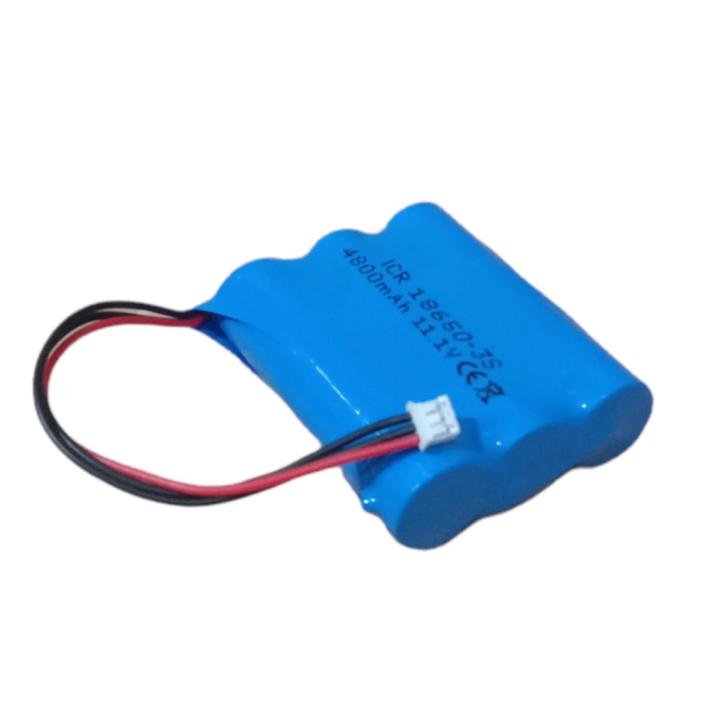 Batrai Speaker Bluetooth / Baterai RC 3X 18650-3S BMS 10A 4800mAh 11.1V Konektor JST PH2.0 3 PIN