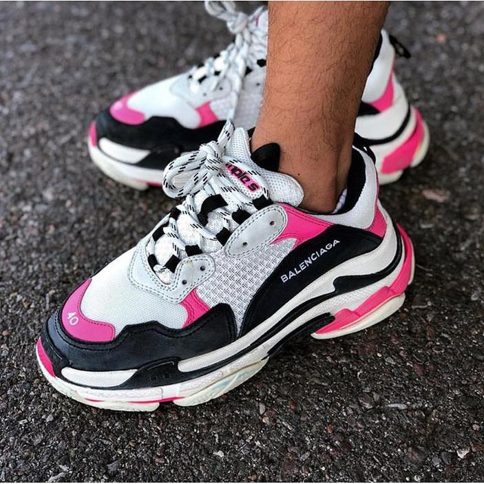 balenciaga triple s black pink