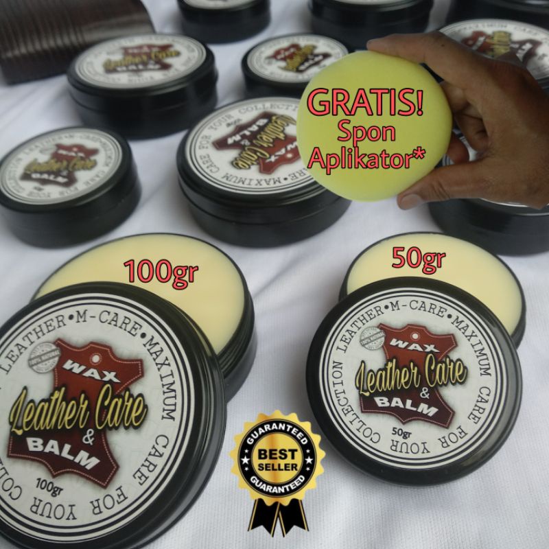 Leather care Polish semir kulit natural wax merawat kulit tas jok mobil motor sepatu semir 50gr&100g