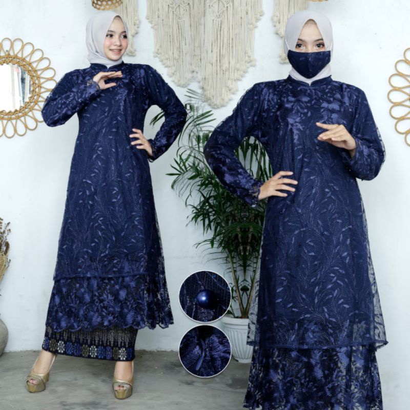 KEBAYA LONG TUNIK TINGKATSet Kebaya Tunik Anindya/Kebaya Tunik Tulle/Kebaya Tunik Modern