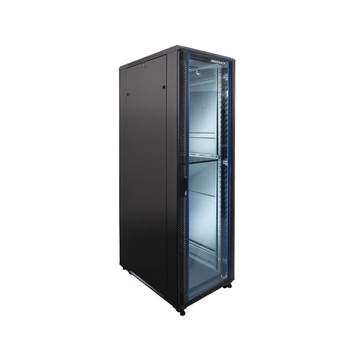 Indorack IR9042G Standing Close Rack 19&quot; 42U Glass Door Depth 900mm STANDING CLOSE RACK 42U