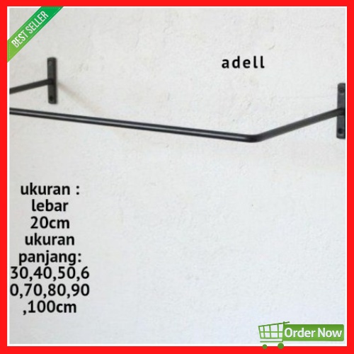 Gantungan Baju Besi Dinding / Gantungan Baju Kamar Mandi / Tempat Gantungan Baju / Gawang Baju Besi 