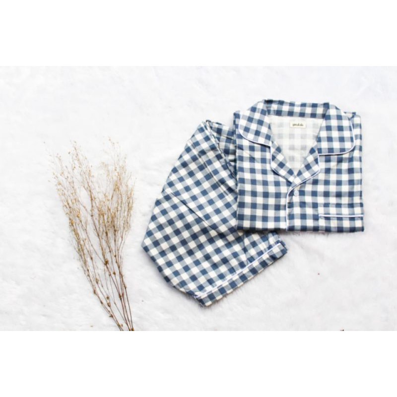 pajamas oneset katun / piyama katun jepang motif kotak / piyama jaehyun nct