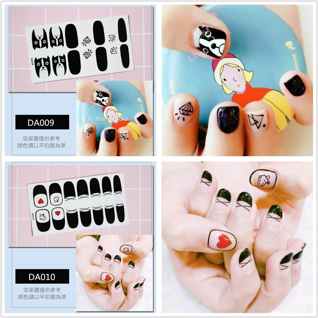 &lt;Jjoygirl&gt;DA Nail sticker motif / sticker kuku / stiker kuku / nail stiker glitter / stripes design