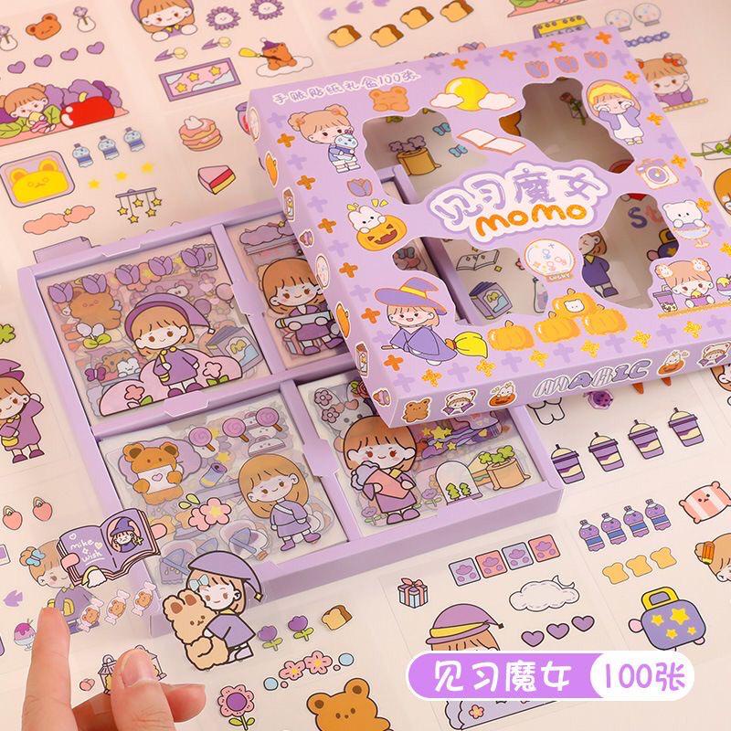 

Stiker Aesthetic Lucu Transparant / Stiker HP 1 kotak isi 100 lembar
