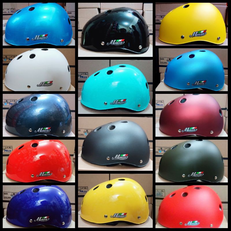 "PROMO" HELM SEPEDA MONSA BATOK | Shopee Indonesia