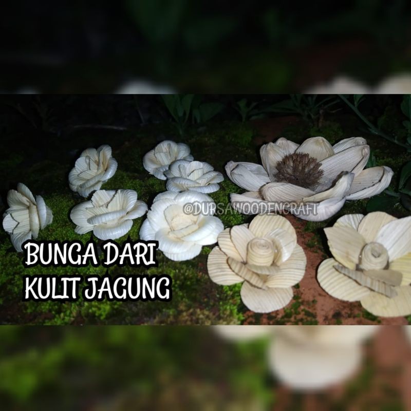 

bunga dari kulit jagung ( kelobot