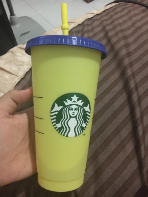 Tumbler Starbucks Reuseable Changing Color