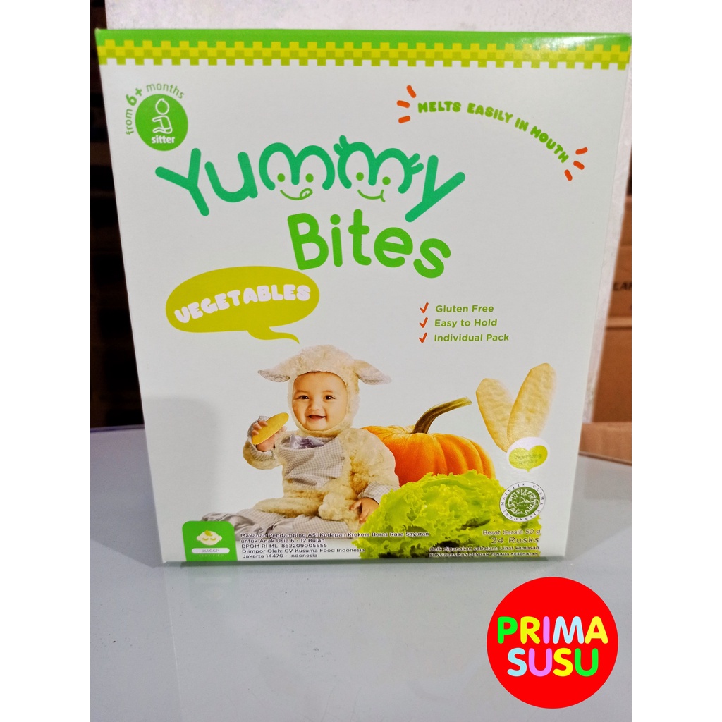 Yummy Bites Rice Crackers Biskuit Bayi Vegetables 50 GR