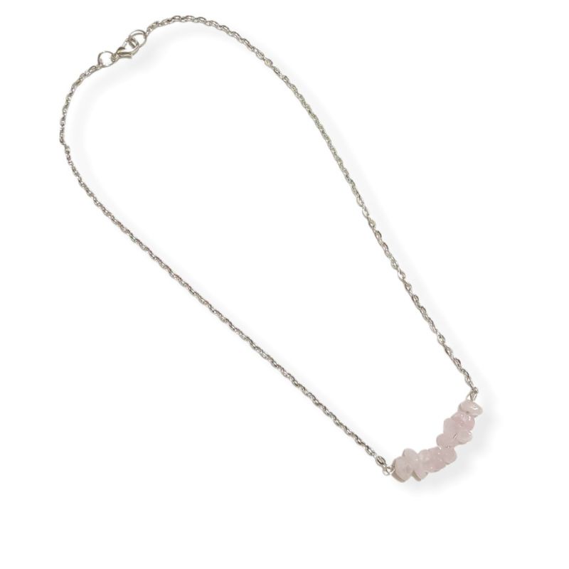 Julia Quartz Stone Necklace Kalung Batu Alam Cracked Beads