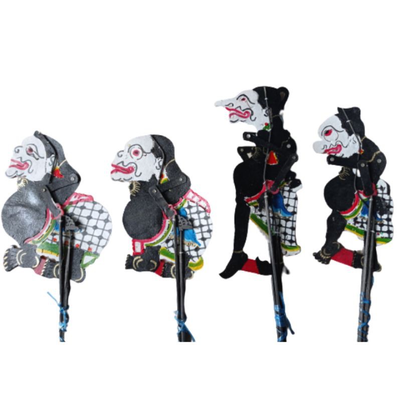 (BISA COD) SATU SET WAYANG KULIT PUNAKAWAN ISI 4 PCS KIDANGAN BIASA 30 CM BAGONG SEMAR PETRUK BAGONG