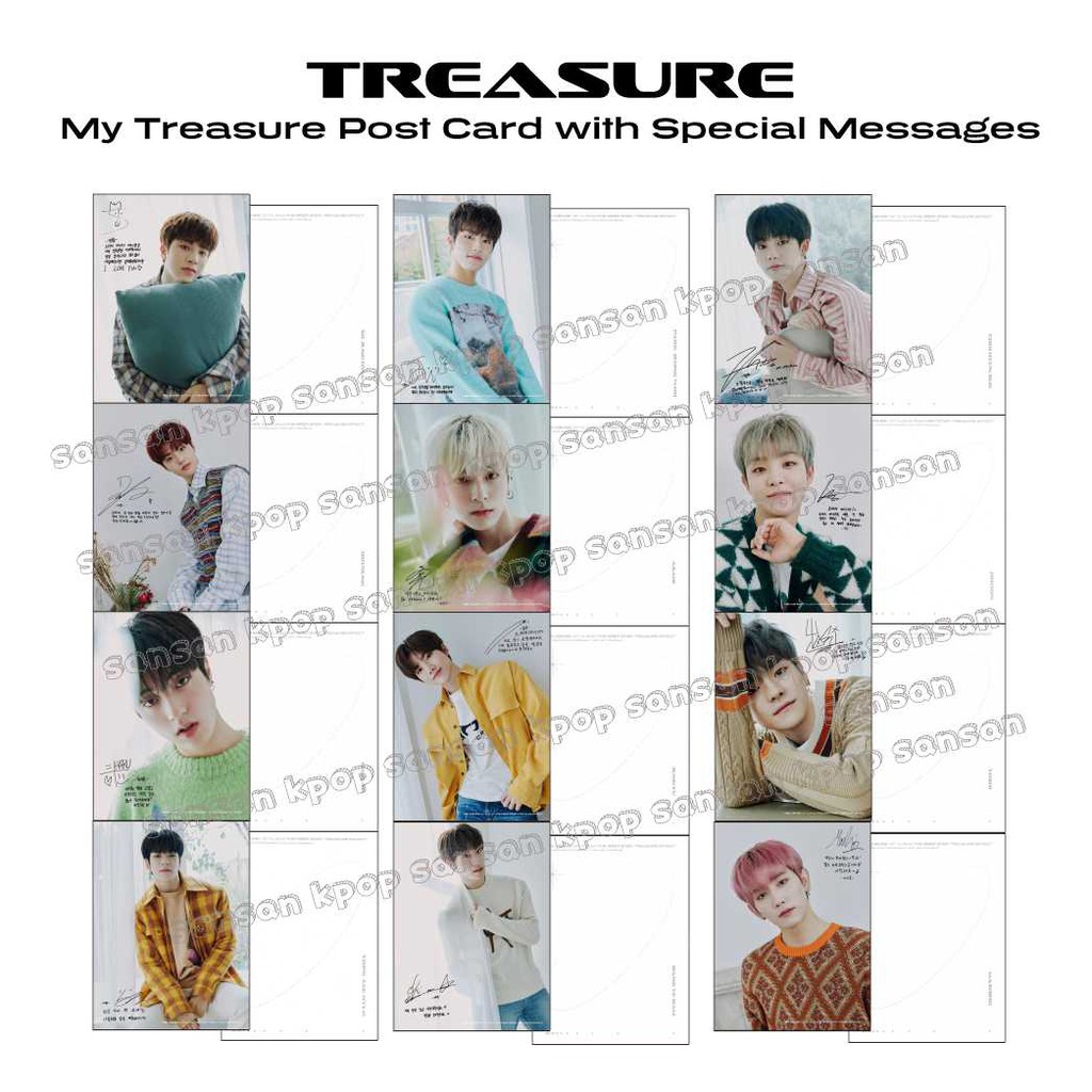 postcard Treasure Effect with special messages unofficial