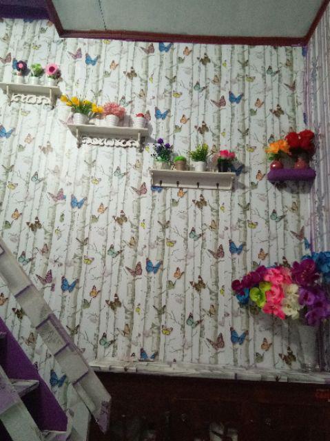 Wallpaper Sticker Dinding Murah 10m X 45cm  Keropi