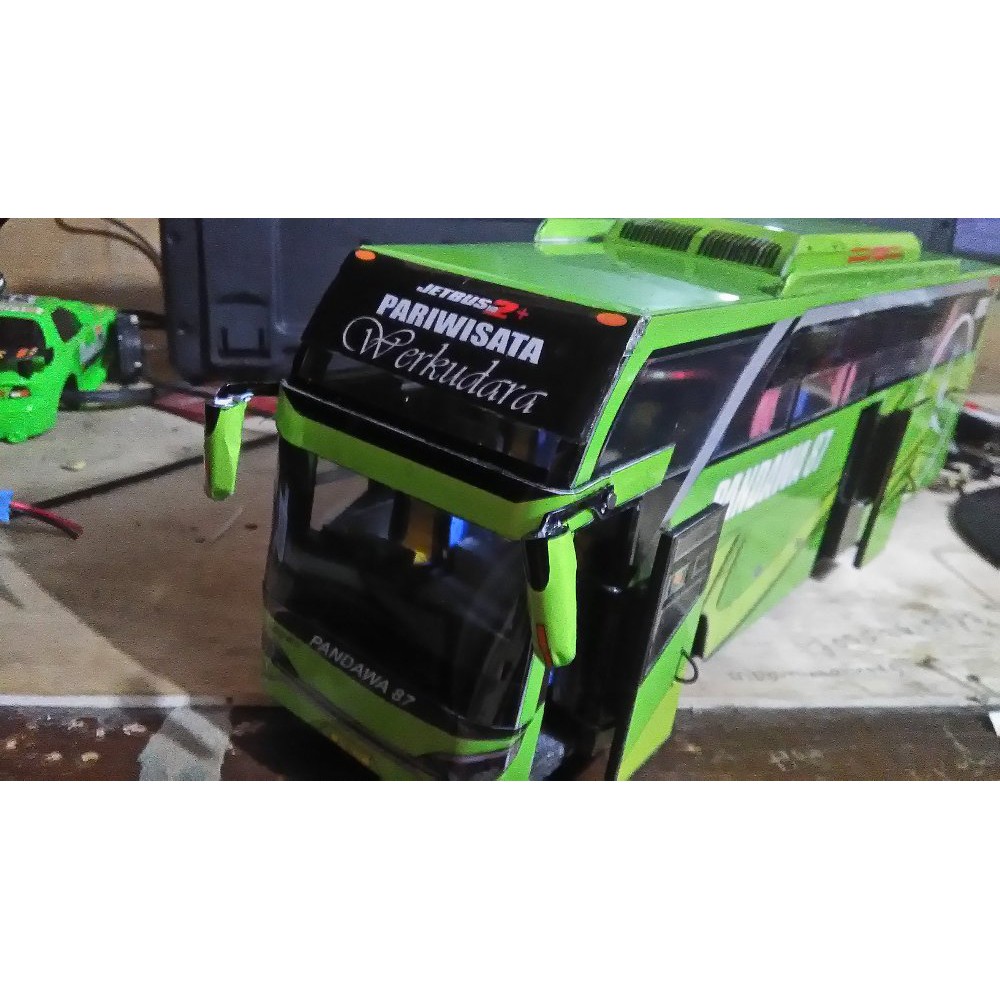 Miniatur Bis RC Pandawa 87 Werkudara | Miniatur Bus Full Strobo | Miniatur Bis Remot