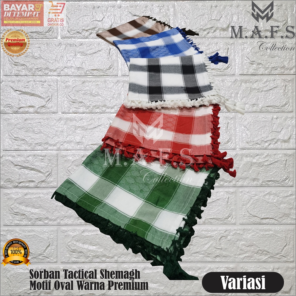 SORBAN / SORBAN HAJI / SORBAN ARAB / SORBAN TACTICAL MOTIF OVAL FULL WARNA