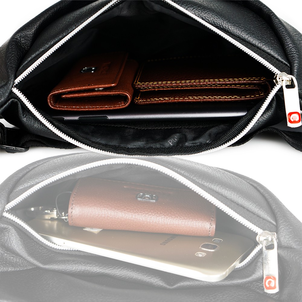 Tas Slempang Polo Crown Original Import Selempang Kulit Tas Selempang Pria Anti Air WaistBag Terbaru