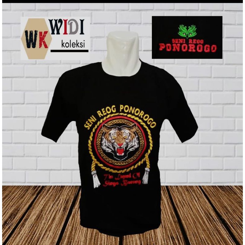 kaos bordir singo barong reog ponorogo